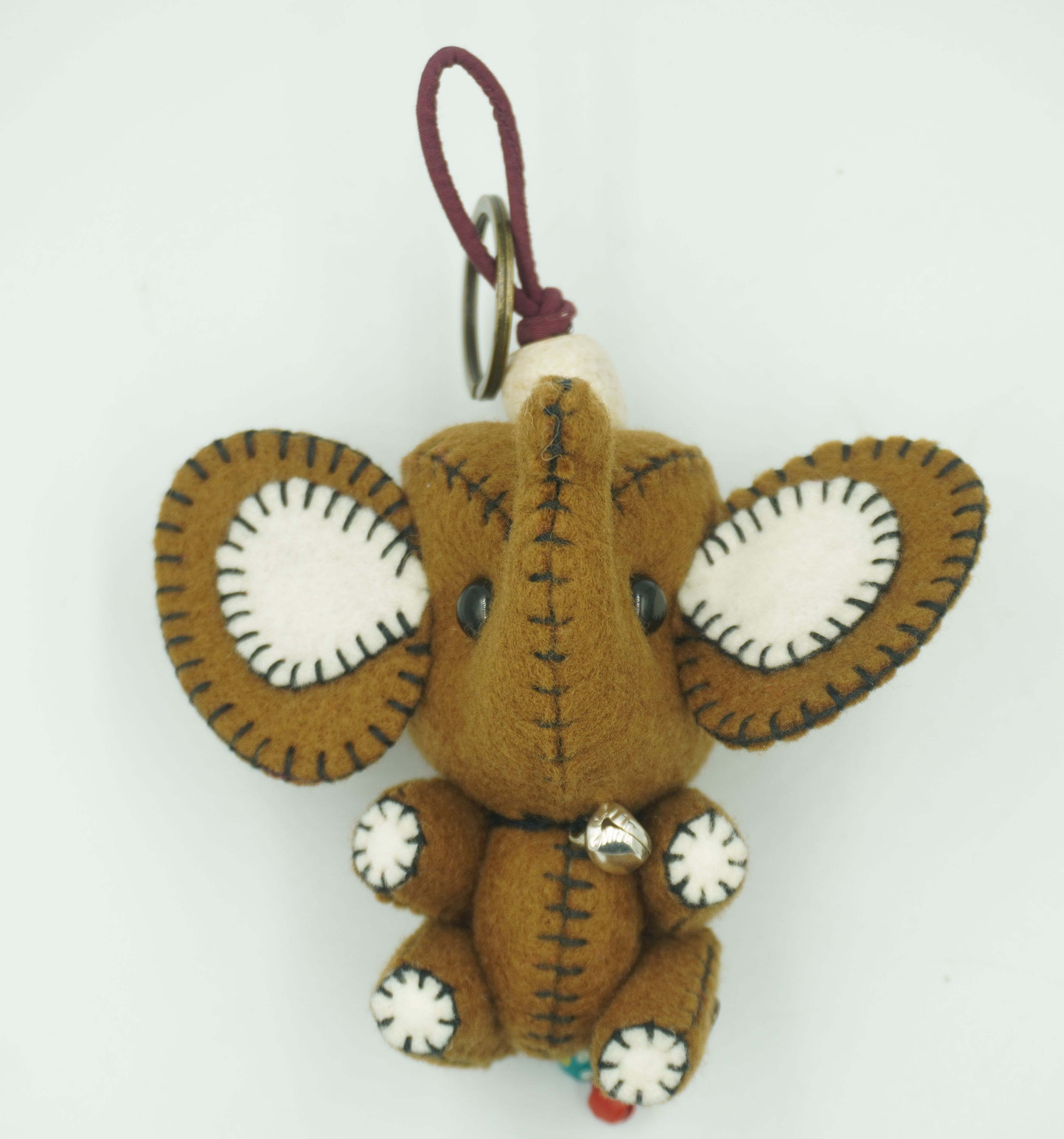 Handmade Souvenir ตุ๊กตาช้างไทย สีขาว White Elephat Thailand Souvenirs & Gifts พวงกุญแจช้างไทย handmade elephant gift ของที่ระลึก ของฝาก โมเดล
