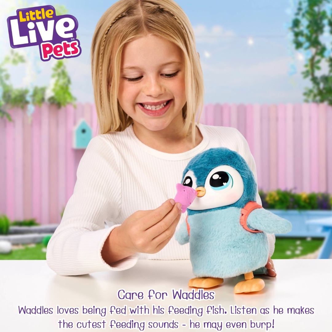 นำเข้า 🇺🇸 💖🐧เพนกวินตัวโปรดสุดน่ารัก Little Live Pets Walking Penguin My Pet Waddlesชีวิตชีวาด้วย เสียงและปฏิกิริยาโต้ตอบกว่า 25 แบบ