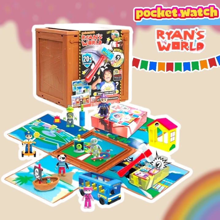 นำเข้า USA Ryan's World Smash Time Crate ด้วย 20 รหัสเสมือนจริงของเล่นเด็กสําหรับเด็กอายุ 3 ปีขึ้นไปราคา 2,790 บาท
