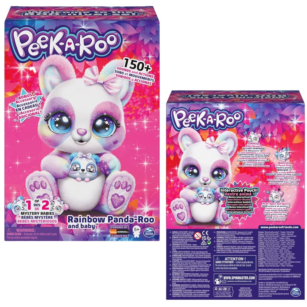 มาม๊าหมี&ลูกน้อยPeek-A-Roo, Interactive Rainbow Plush Toy and Baby with Bonus Bows , สำหรับเด็กอายุ 5ปีขึ้นไป , ราคา 3990 บาท