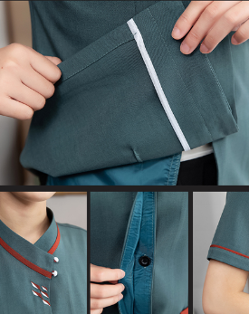 เสื้อพนักงานต้อนรับเสื้อเบลล์ เสื้อพนักงานทำความสะอาด เสื้อแม่บ้าน เสื้อพ่อบ้าน เทา ฟ้า น้ำตาล เขียว L-6XL D6709006 ตัว