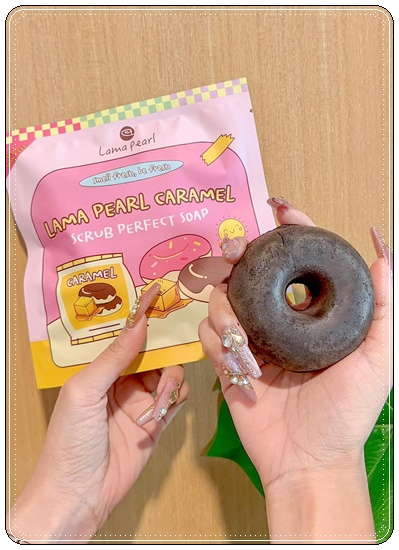 สบู่สครับโดนัท Caramel Scrub Perfect Soap