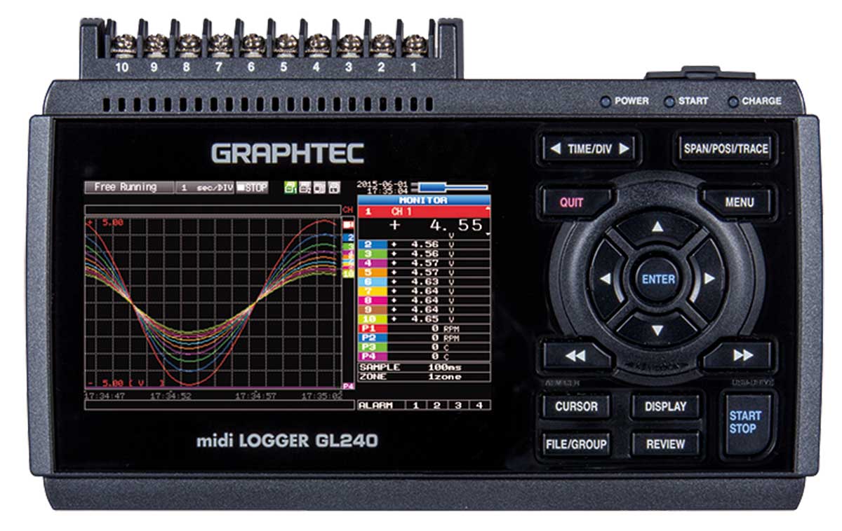 LOGGER รุ่นGL240-SDเครื่องบันทึกข้อมูลGraphtec GL240-SD data logger midi