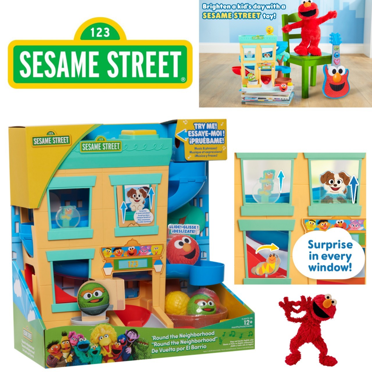 บ้านบอลกิจกรรมSESAME STREET Round The Neighborhood Ball Drop Playset and Figures 4- ราคา 2,590 บาท
