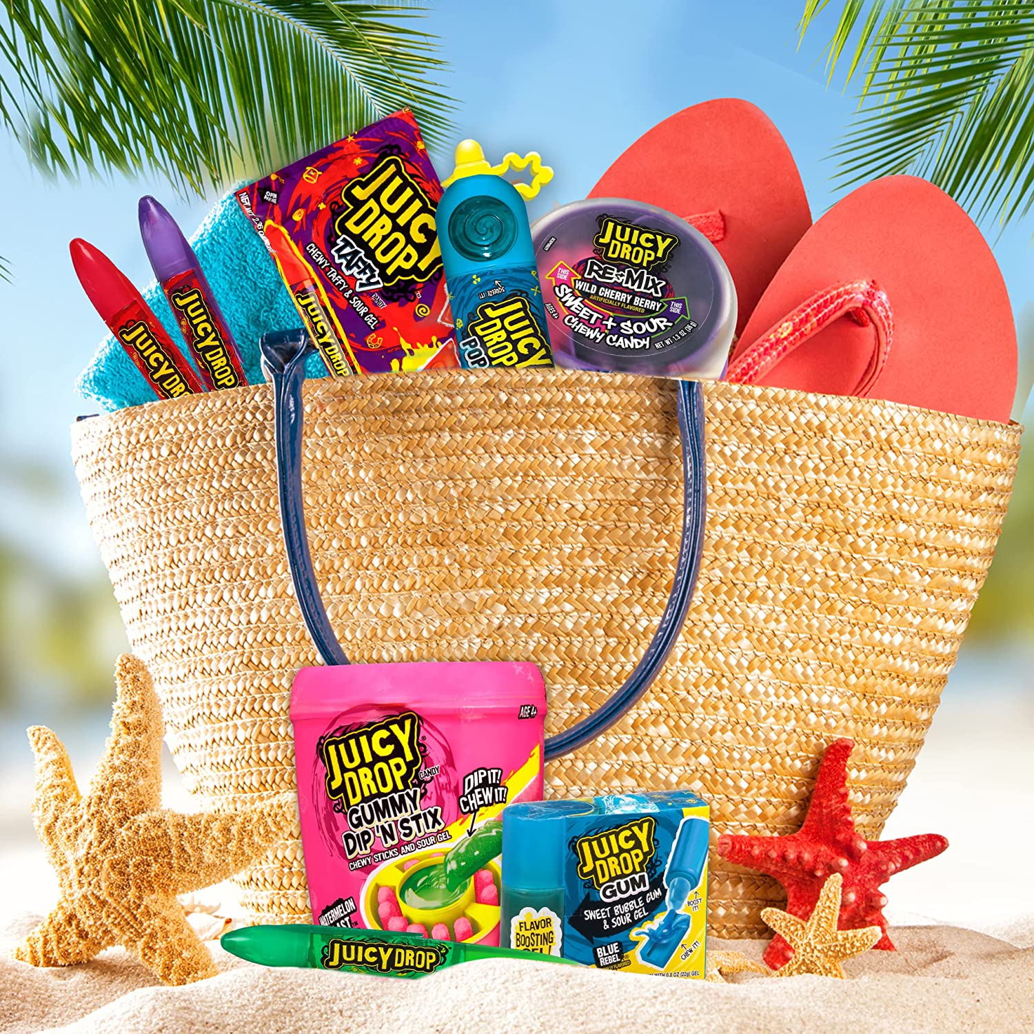 ขนมนำเข้าUSA(new) Juicy Drop Gummy Dip 'N Stix, Sweet Gummy Sticks ราคา 370 บาท