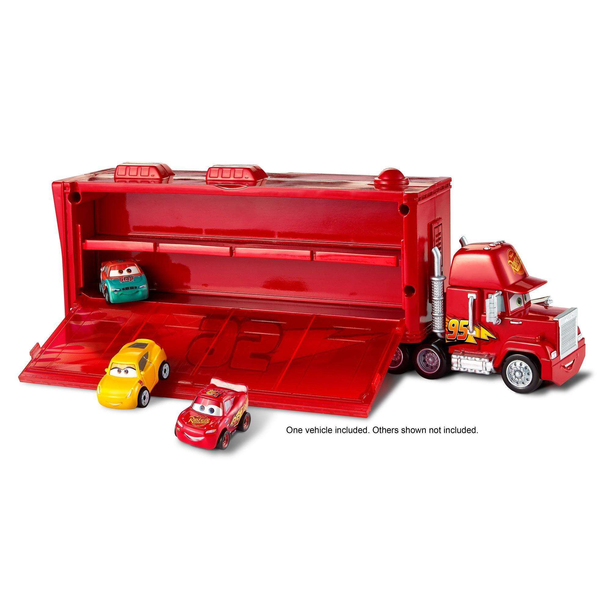 Disney Pixar Cars Mini Racers Mack Transporter รถเทรลเลอร์ขนส่งรถยนต์