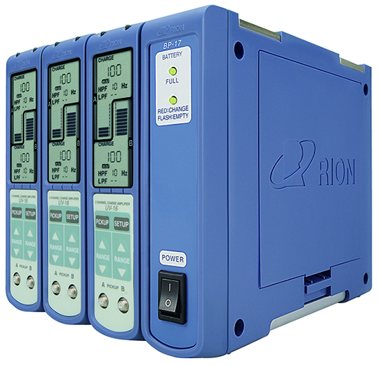 Rion รุ่น UV-16 เครื่องขยายสัญญาณแบบ2ช่องสัญญาณ,Dual channel charge amplifier