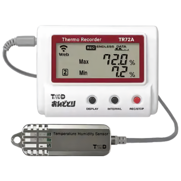 T&D รุ่น TR-72A-S เครื่องวัดและบันทึกอุณหภูมิความชื้น,Temperature & humidity data logger,temperature1ch,humidity1ch.