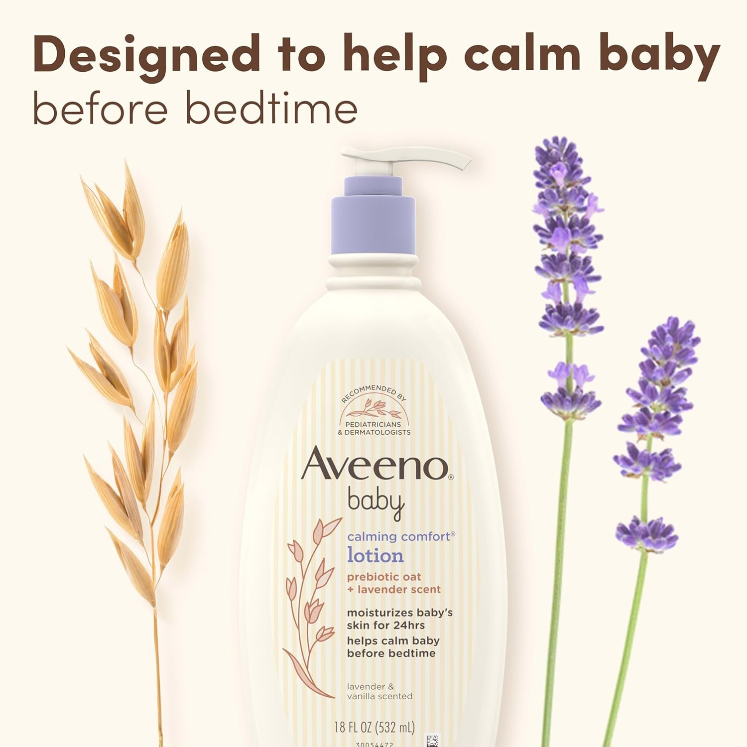🇺🇸ของแท้💯 Aveeno Baby Calming Comfort Moisturizing Body Lotion กลิ่นลาเวนเดอร์และวานิลลาผ่อนคลาย ไม่เหนียวเหนอะหนะสำหรับเด็ก