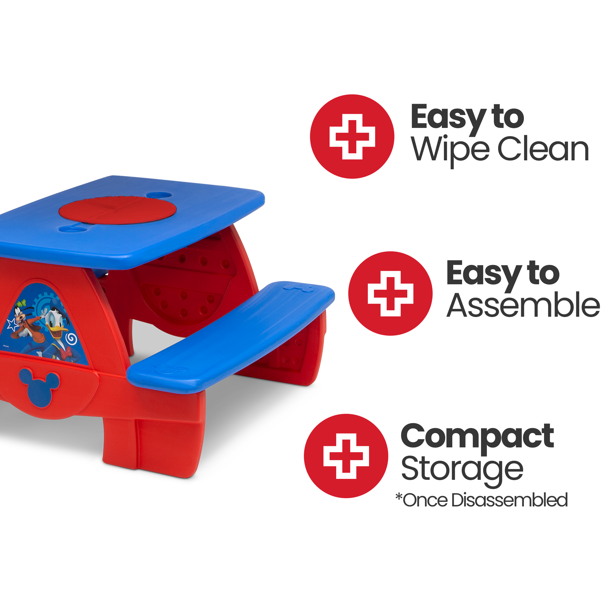 ที่นั่งกิจ โต๊ะปิกนิก Disney Minnie Mouse 4 สองเเบบ พร้อมกระดานสำหรับการสร้างและที่วางแก้วในตัวโดย Delta Children ราคา 4,500 - บาท