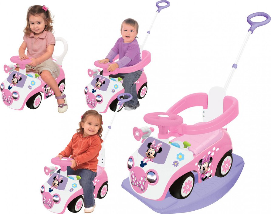 รถขาไถ โยกเยก ผลักเดิน รถเข็น มินนี่เม้าส์ 4 in 1 สุดคุ้ม กับ Kiddieland Disney Minnie Mouse 4-in-1 Activity Ride-On ราคา 3,490 เอกชน 200 บาทคะ