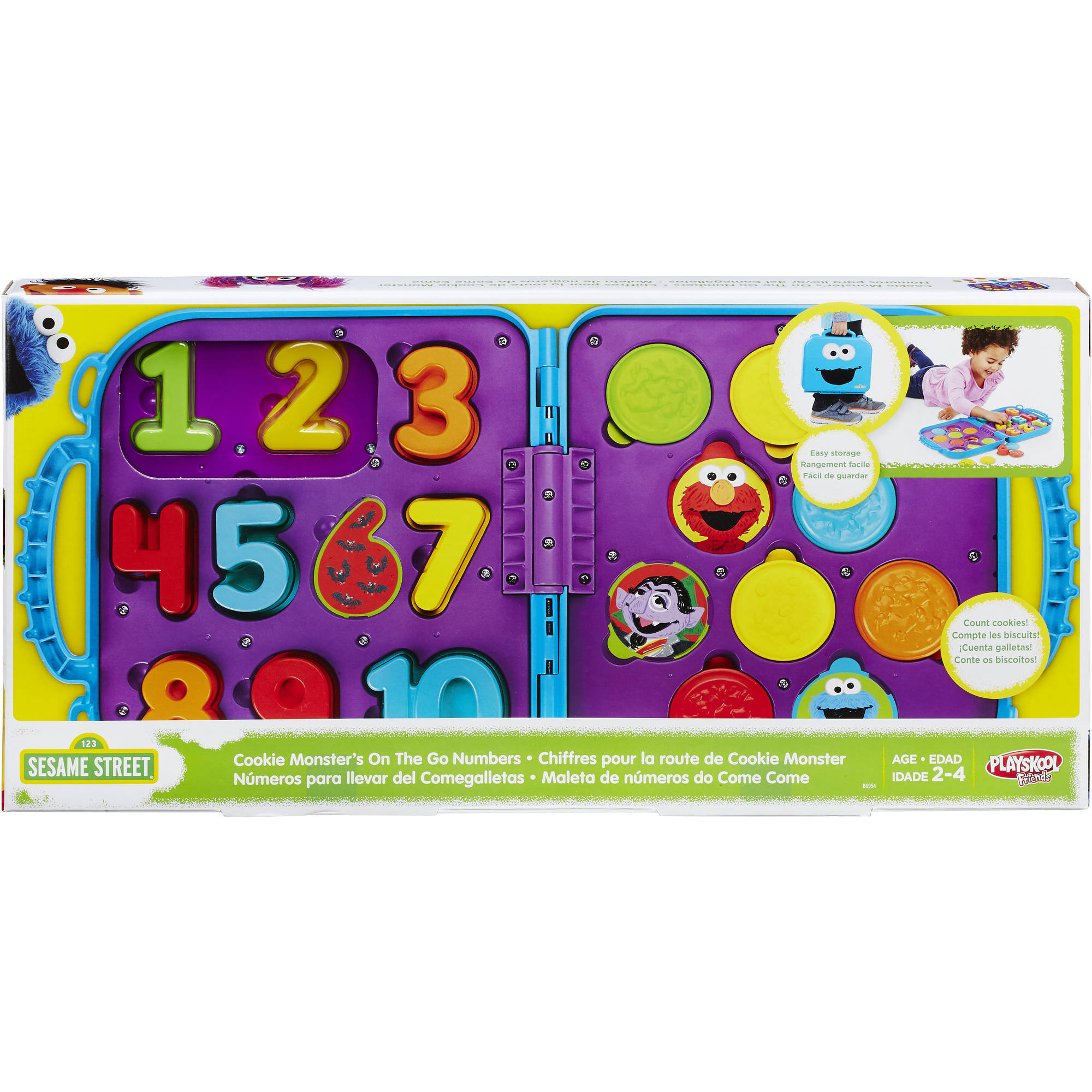 Playskool Sesame Street Cookie Monster's On the Go Numbers ชุดสอนหนังสือ การออกเสียง ตัวต่อตัวเลข 123 เอลโม่ยอดฮิต
