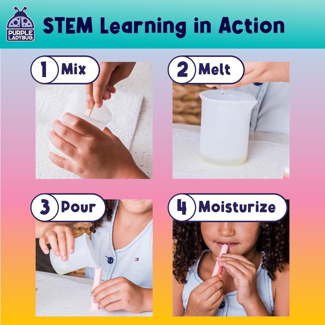 นำเข้า 🇺🇸 ชุดทำลิปบาล์ม Purple Ladybug DIY Lip Balm Making Kit 💜✨อายุ 8 ปีขึ้นไป ราคา 1,690 บาท
