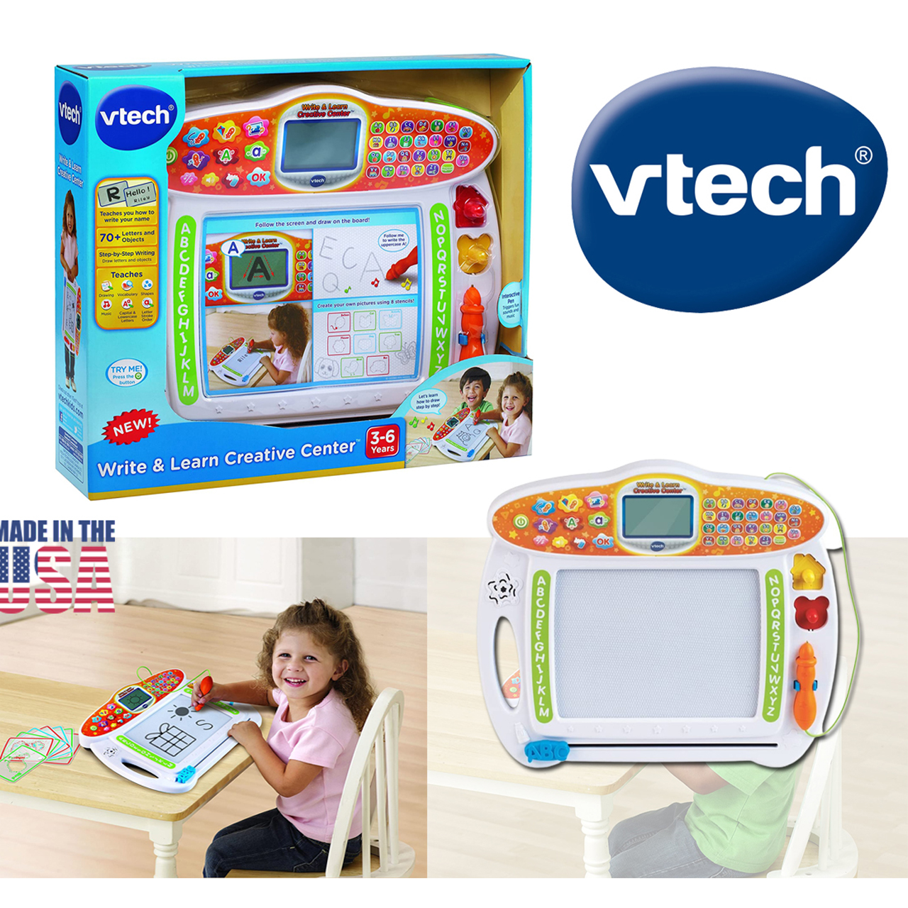 ใหม่ VTech Write and Learn Creative Center , White ราคา 1,390 - บาท