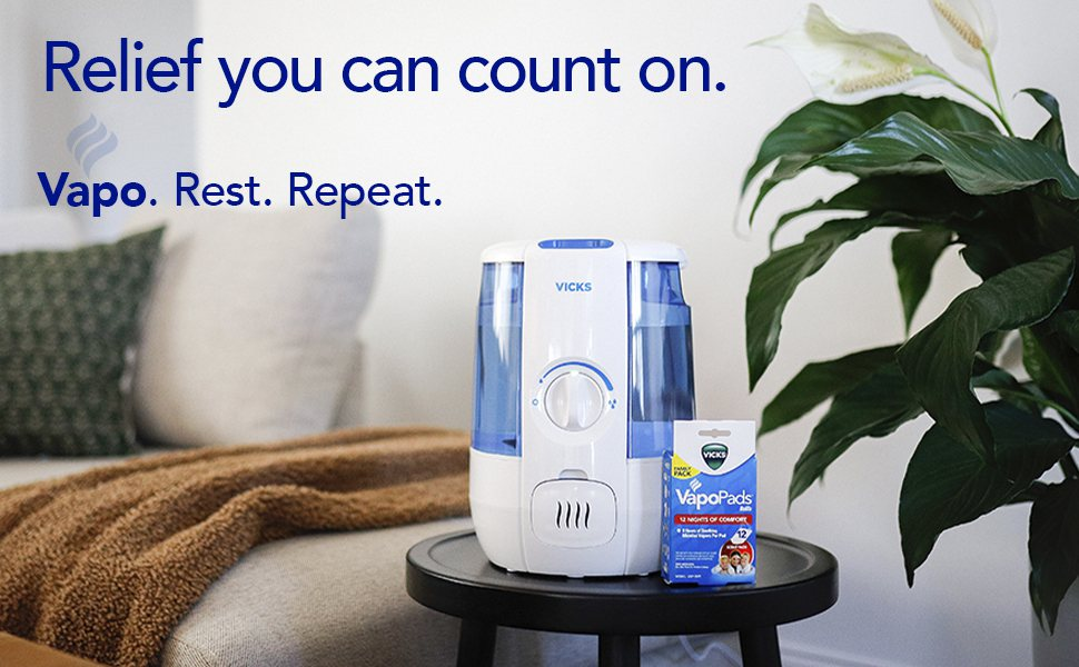 นำเข้าUS เครื่องพ่นวิคส์ไอเย็น Vicks Filter-Free Cool Relief ไร้ฟิลเตอร์ ราคา 3,900 บาท