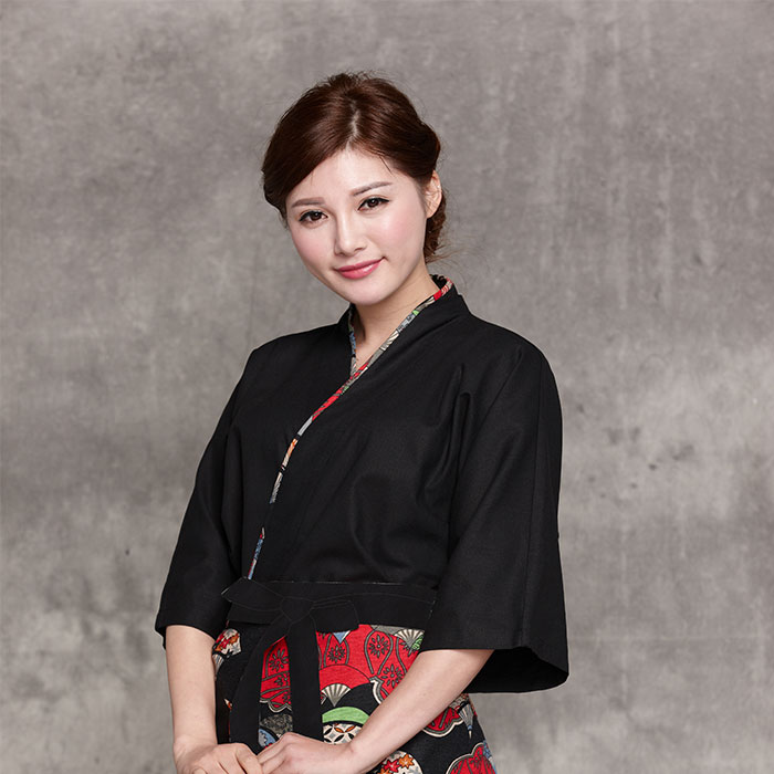 G6203001 เสื้อพนักงานร้านอาหารญี่ปุ่น เกาหลี เสื้อกิโมโน ร้านอาหารญี่ปุ่น สีภาพ S M L XL 2XL G6203001 ตัว