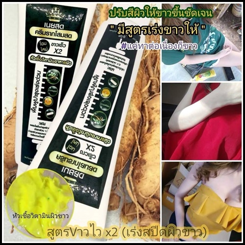 ครีมรากโสมสด ขาวเร็วx2 By เนยสด สูตรใหม่