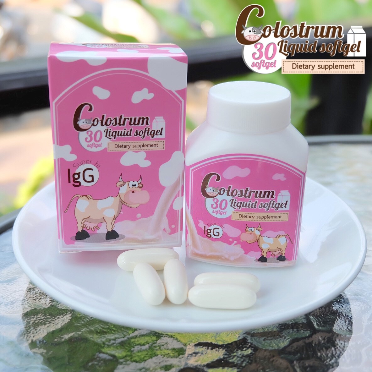 นมสูง คอลอสตรัม ลิขวิด ซอฟเจล (Colostrum Liquid Sofgel 1,500 mg.)