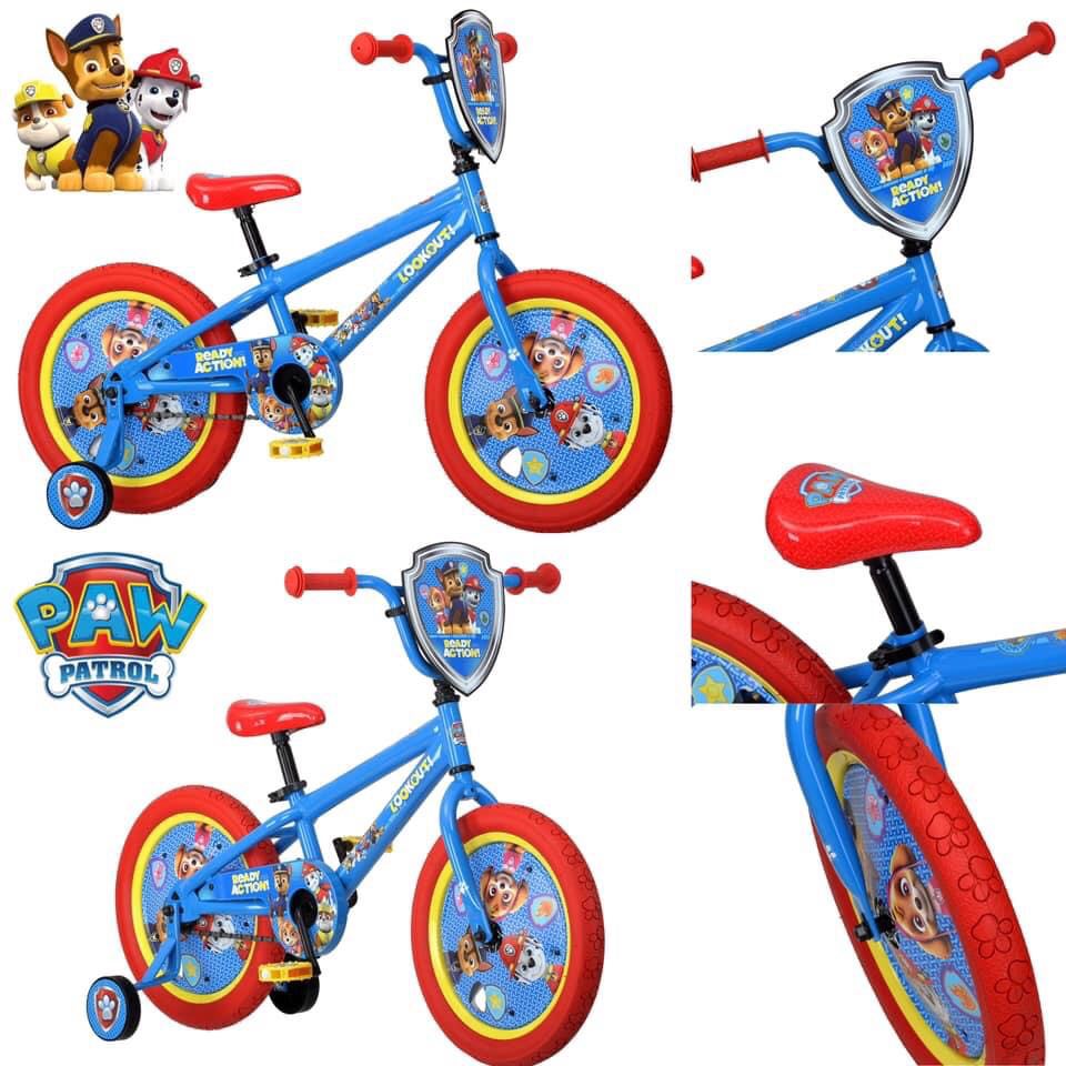 จักรยานเด็กลาย พาวพาโทร ขนาดล้อ 16 นิ้ว Nickelodeon PAW Patrol All Character 16" Kids' Bike - Red by Huffy (สินค้านำเข้า USA) ยี่ห้อ Huffy สำหรับเด็ก5-9 ขวบ