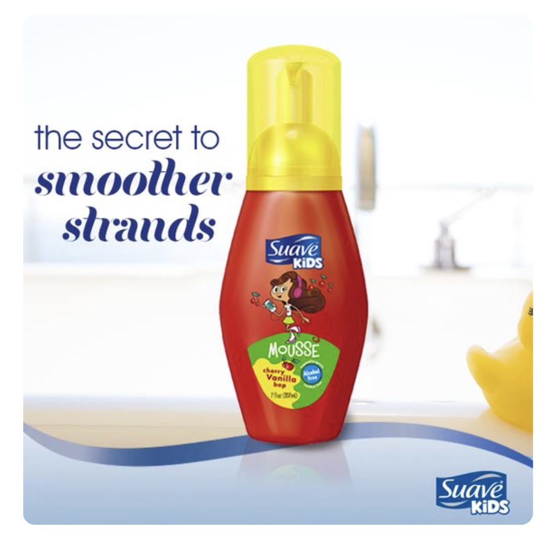 Suave Kids Cherry Vanilla Bop Mousse, 7 fl oz มูสจัดแต่งทรงผมเด็ก เหมาะกับผมทุกประเภท ไม่มีแอลกอฮอล์ ใช้แล้วผมนุ่ม ล้างออกง่าย กลิ่น เชอรี่ วนิลลา สินค้ายอดนิยมจากอเมริกา