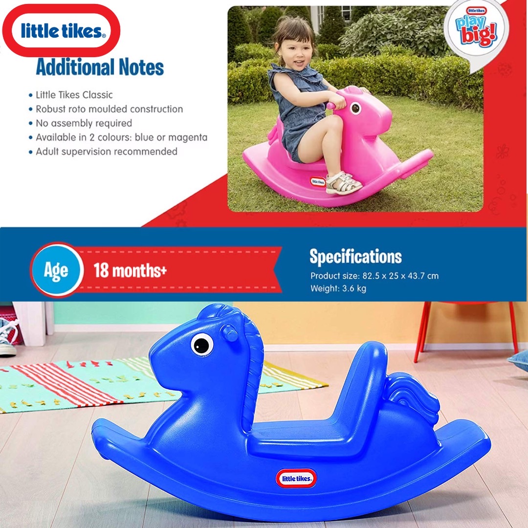 NEWม้าโยก 🎠 นำเข้า🇺🇸 ของแท้ 💯 Little Tikes Toy Rocking Horse - ม้าโยกน้อย Tikes สําหรับเด็กอายุ 18 เดือนขึ้นไป ราคา 3190 บาท