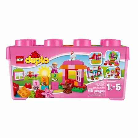 ชุดตัวต่อเลโก้ ดูโปร ยอดฮิต LEGO DUPLO All-in-One-Pink-Box-of-Fun Building Set