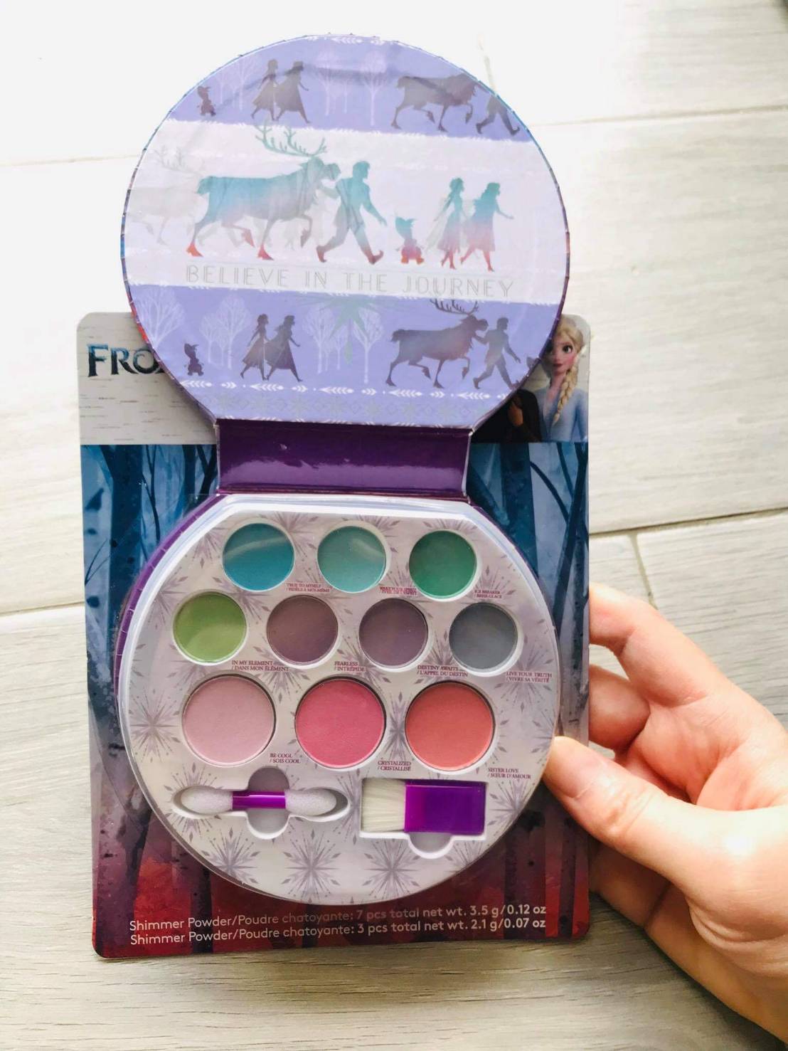 ใหม่ล่าสุด🎉เครื่องสำอางค์เด็กนำเข้า เซ็ทพาเลทแต่งหน้า พร้อมแปรง Frozen II Glitter Palette