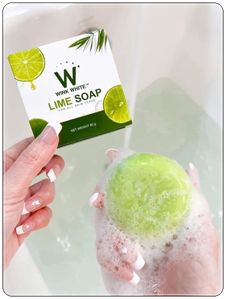 สบู่มะนาววิ้งไวท์ Lime Soap Wink White