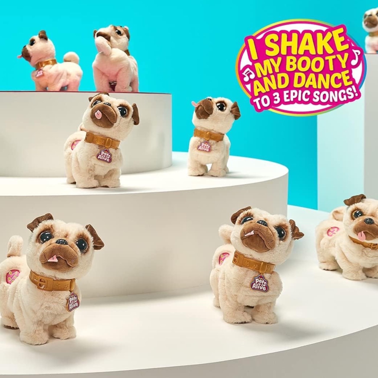 สัตว์เลี้ยงหมานักแดนซ์Pets Alive Poppy The Booty Shakin’ Pug – Interactive Dancing Plush Puppy by ZURU ราคา 2,290 บาท