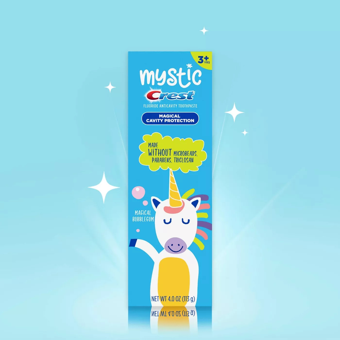 ยาสีฟัน เด็ก MYSTIC Kid's Toothpaste with Fluoride Magical Bubblegum Flavour - 4.0oz by Crest
