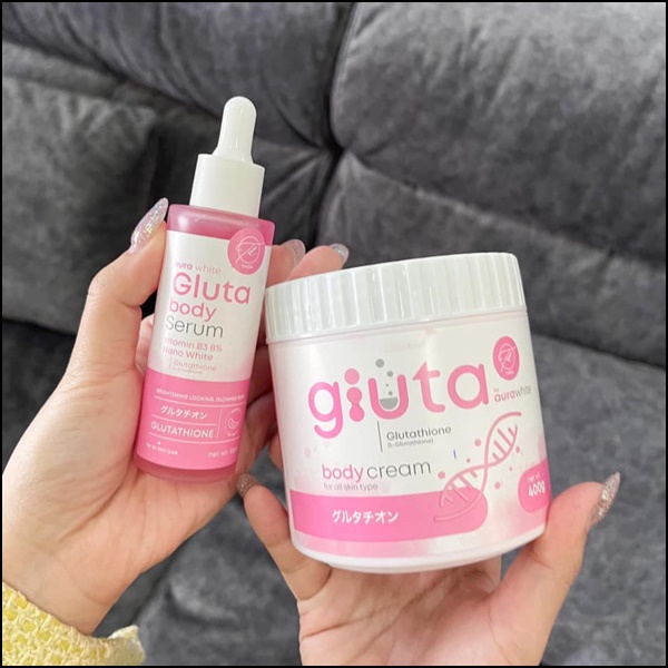 กลูต้า บอร์ดี้ เซรั่ม ออร่าโดส Gluta Body Serum By Aura White Thida
