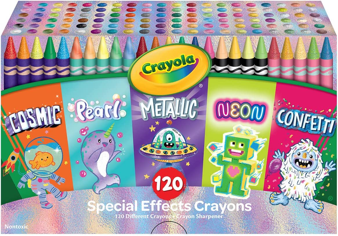 นำเข้า🇺🇸 Limited Edition คอลเลกชั่นดินสอสีเทียนสุดพิเศษ 120 แท่ง Crayola Specialty Crayons: Special Effects -120Ct