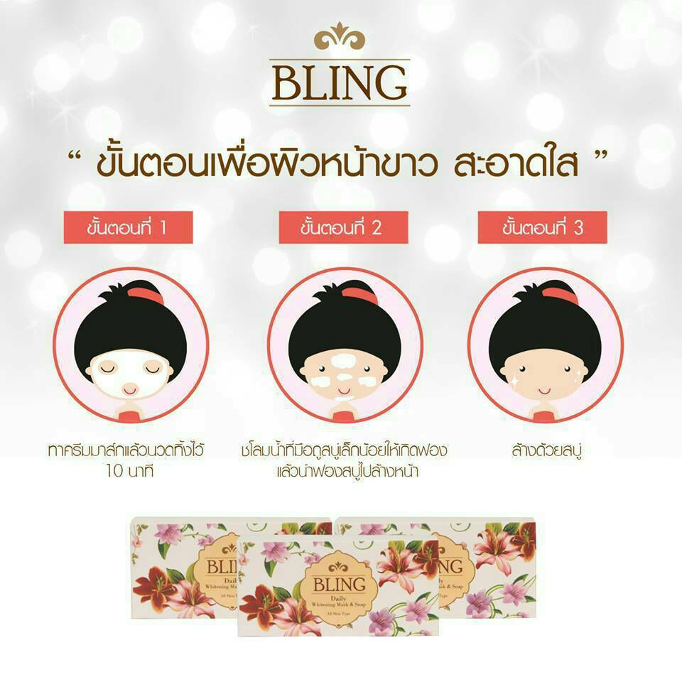 Bling Daily Whitening Mask & Soap By แพท ณปภา
