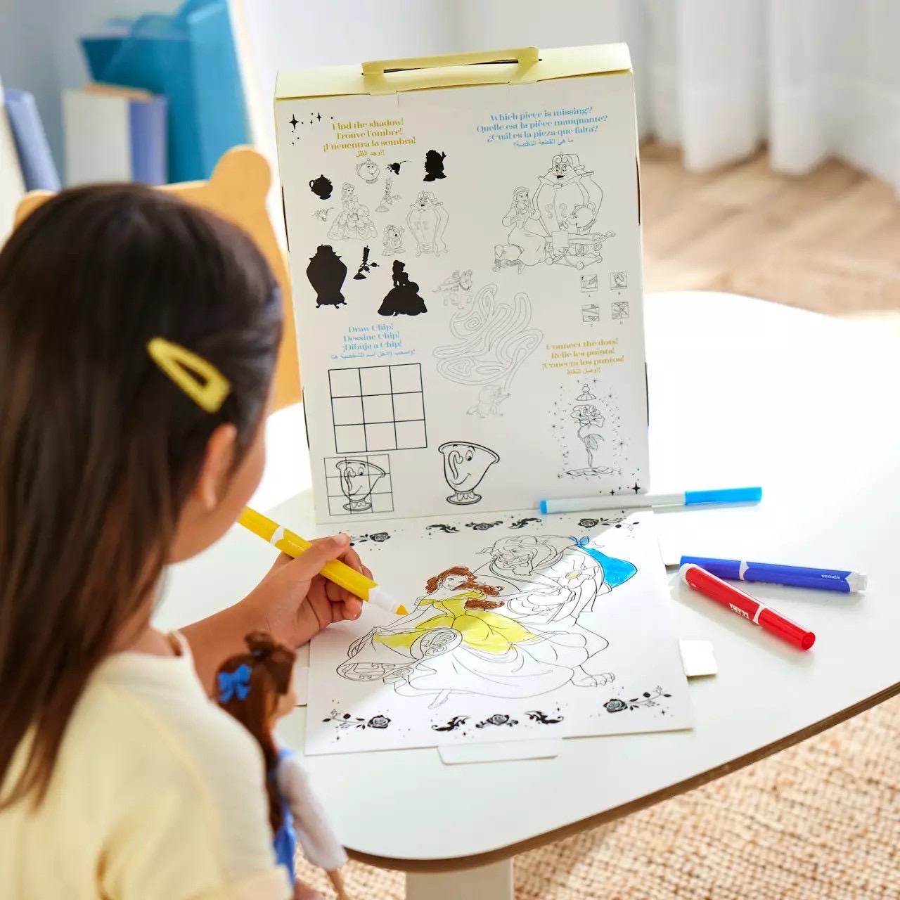 นำเข้า 🇺🇸 เซ็ทตุ๊กตาเบล และกิจกรรมระบายสีBelle Disney Story Doll – Beauty and the Beast 11" ราคา 1,590 บาท