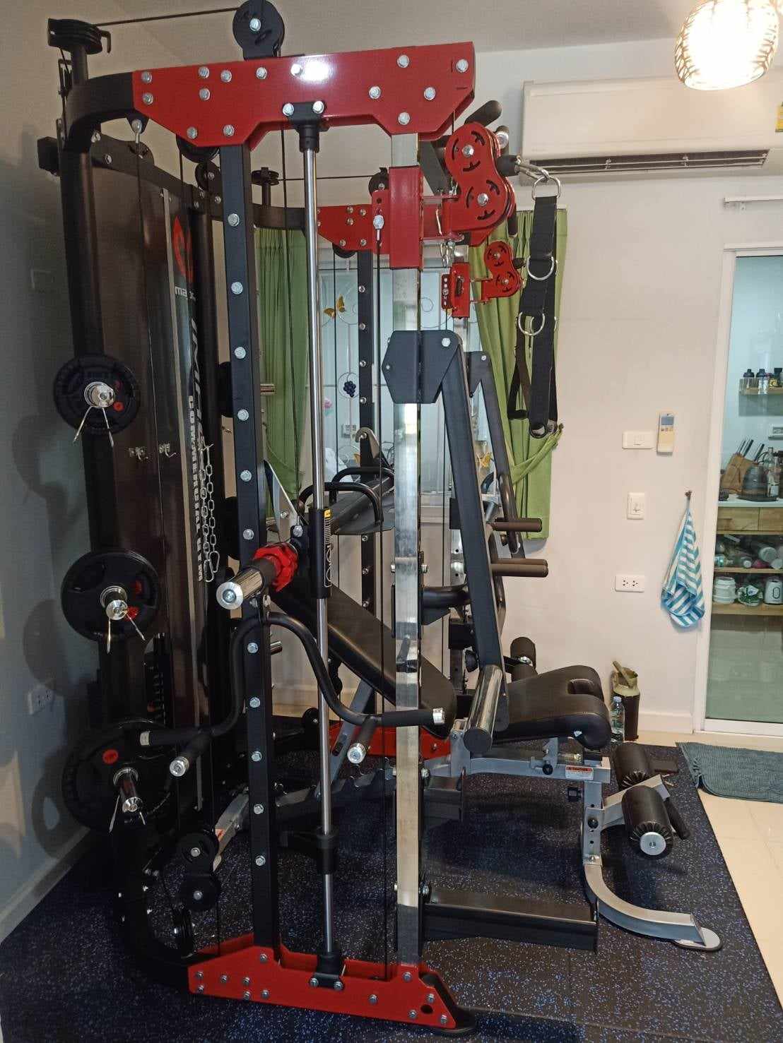 Smith Machine IMAGG 97 + ม้านั่ง819A + แผ่นน้ำหนัก50kg, สมิทแมชชีน