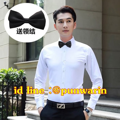 ชุดพนักงานไนท์คลับ,Night wear,Tooling Bar Waiter,ชุดพนักงานบาร์,ชุดพนักงานโรงหนัง,ชุดพนักงานโรงละคร คาซิโน สีภาพ S-3XL N6211002 เสื้อเชิ้ต+โบว์กระต่าย