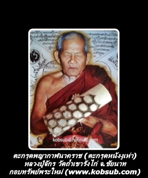 ตะกรุดพญากาฬนาคราช (ตะกรุดหนังงูเห่า) หลวงปู่จักร วัดถ้ำเขารังไก่