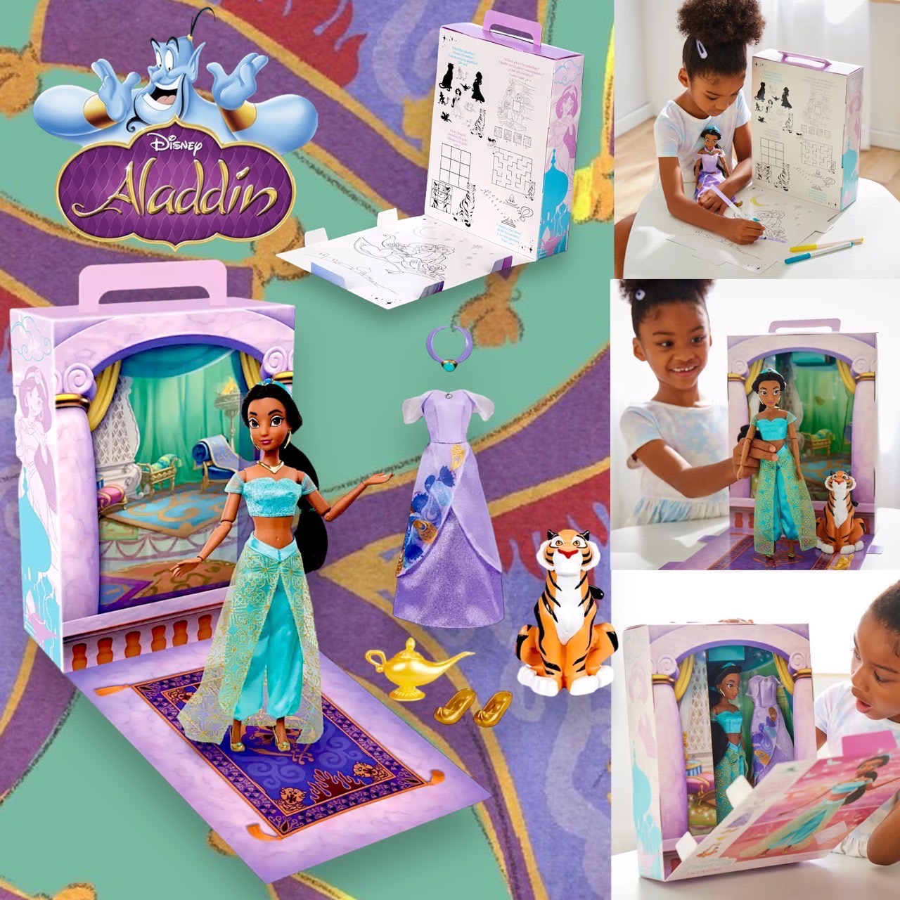 นำเข้า 🇺🇸 เซ็ทตุ๊กตาเจ้าหญิงและกิจกรรมระบายสีTiana Disney Story Doll, The Princess and the Frog 11" ราคา 1,590 บาท