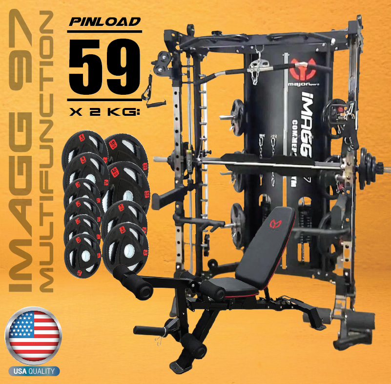 Review Smith Machine รีวิวสมิทแมชชีน IMAGG 97/พินโหลด 59*2 กก ส่งฟรีทั่วประเทศ