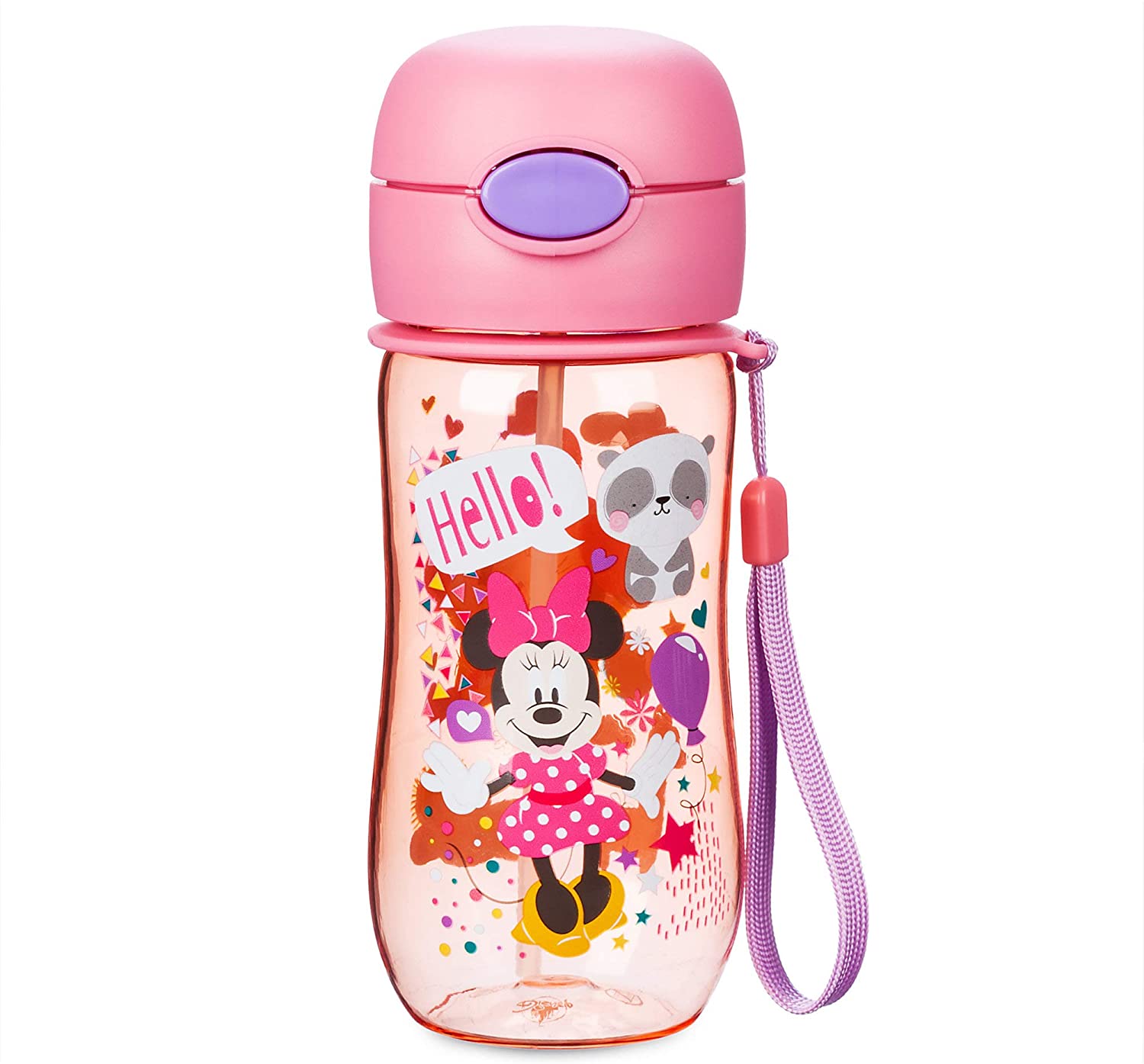 กระติกน้ำ แบบกดหลอดเด้ง ลายตัวการ์ตูนโปรด Disney Flip-Top Water Bottle ขนาด 12 ออนซ์ ราคา 450 บาท สินค้านำเข้า