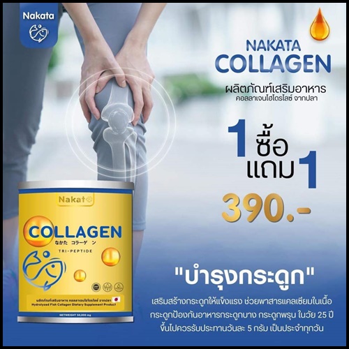 คอลลาเจนเพียว Nakata Collagen นาคาตะคอลลาเจน ( 1แถม1 )