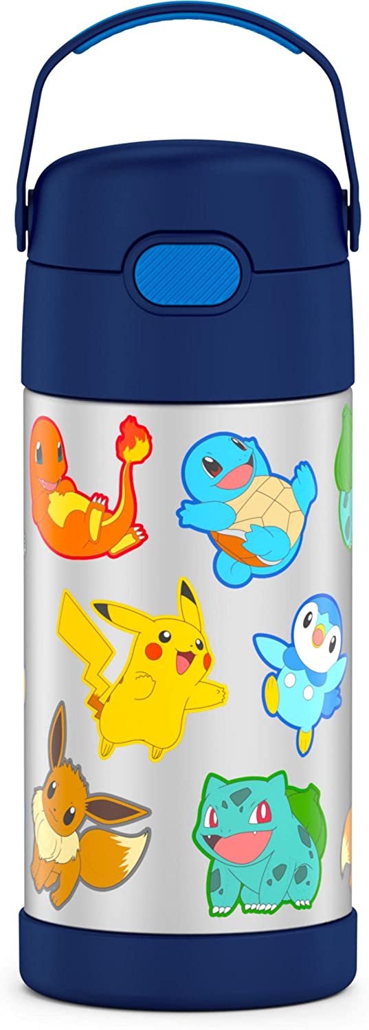 New กระติกน้ำเก็บความเย็น มีหูหิ้ว Pokemon Thermos Vacuum Insulated Stainless Steel 12 Ounce ราคา 990 - บาท