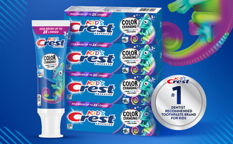 ยาสีฟันเด็ก Crest Advanced Kid's Fluoride Toothpaste, Bubblegum Flavor, 4.2 oz. ราคาPack4 1,150 บาท