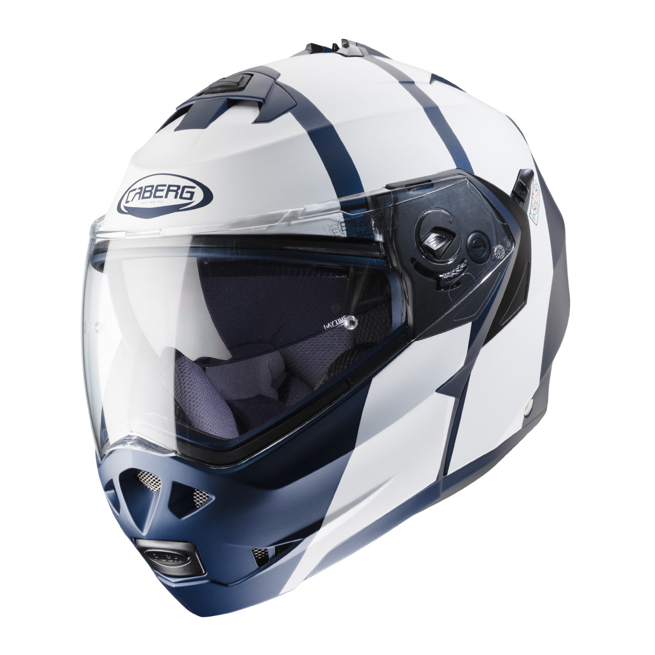 หมวกกันน็อค CABERG รุ่น DUKE II ลาย IMPACT MATT BLUE / WHITE