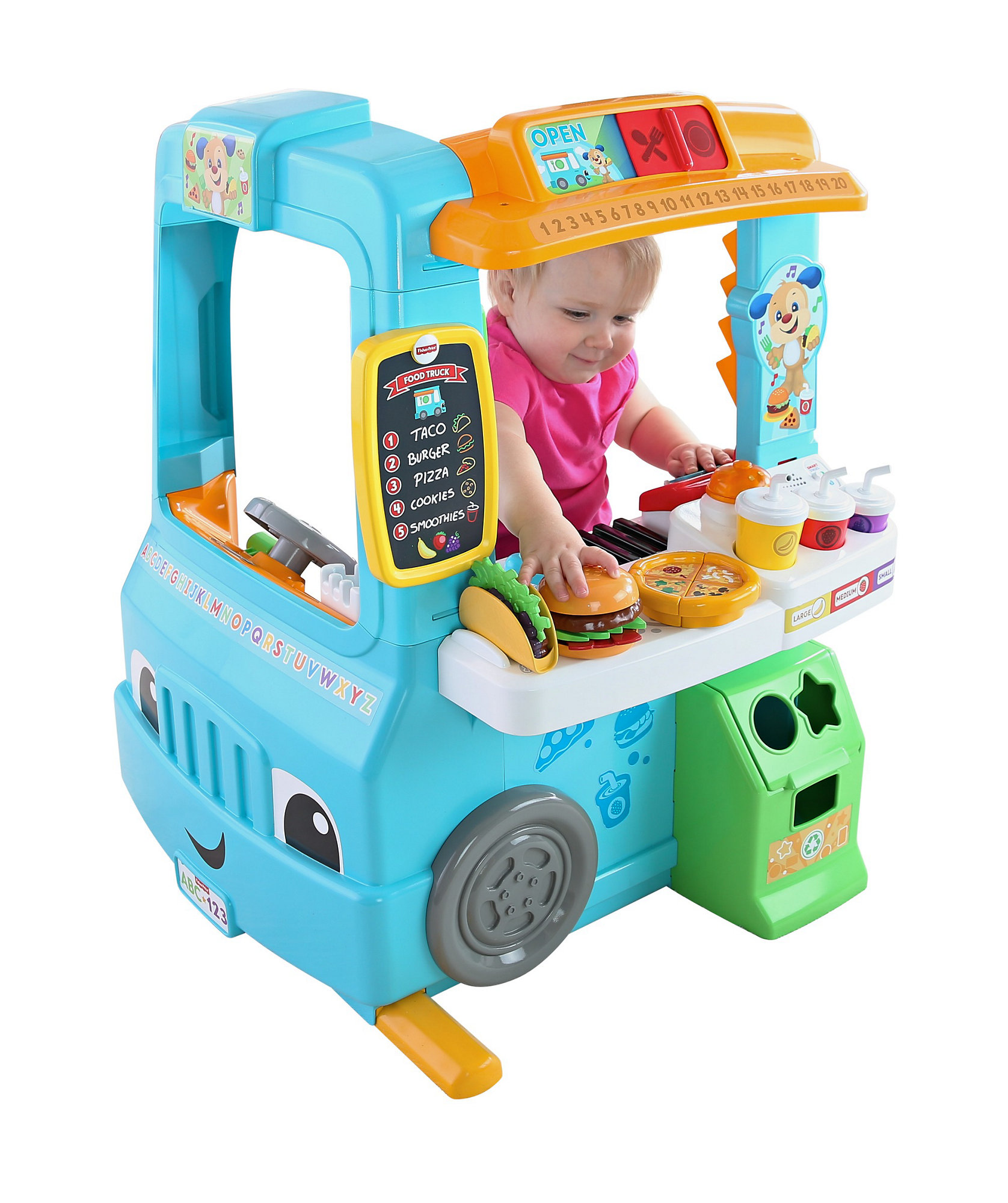 ใหม่ล่าสุด!! รถบรรทุกขายอาหารแสนสนุก Fisher-Price Laugh & Learn Servin' Up Fun Food Truck