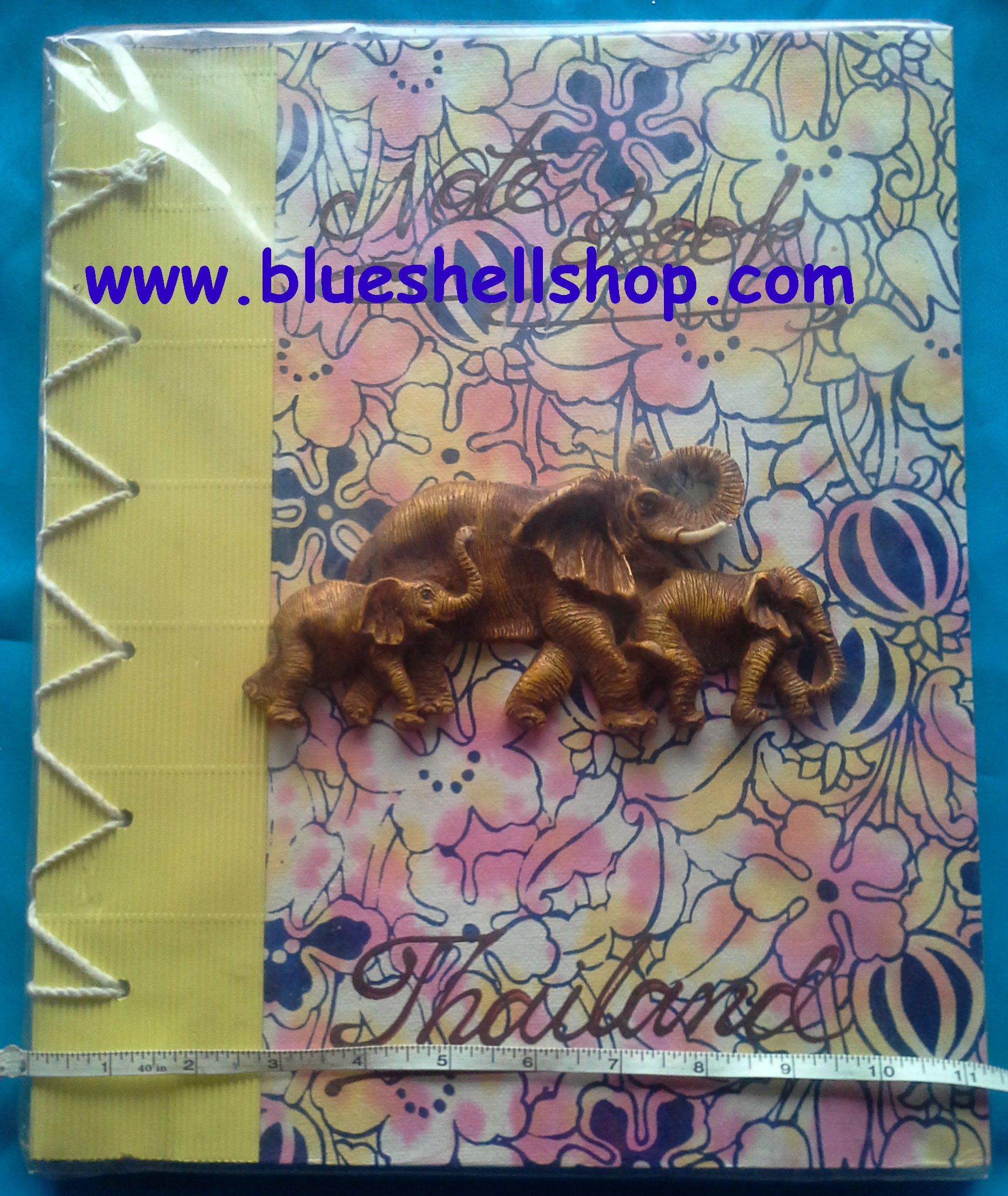 โน้ตบุ๊คเล่มใหญ่ ติดเรซิ่นช้าง ส่งฟรี