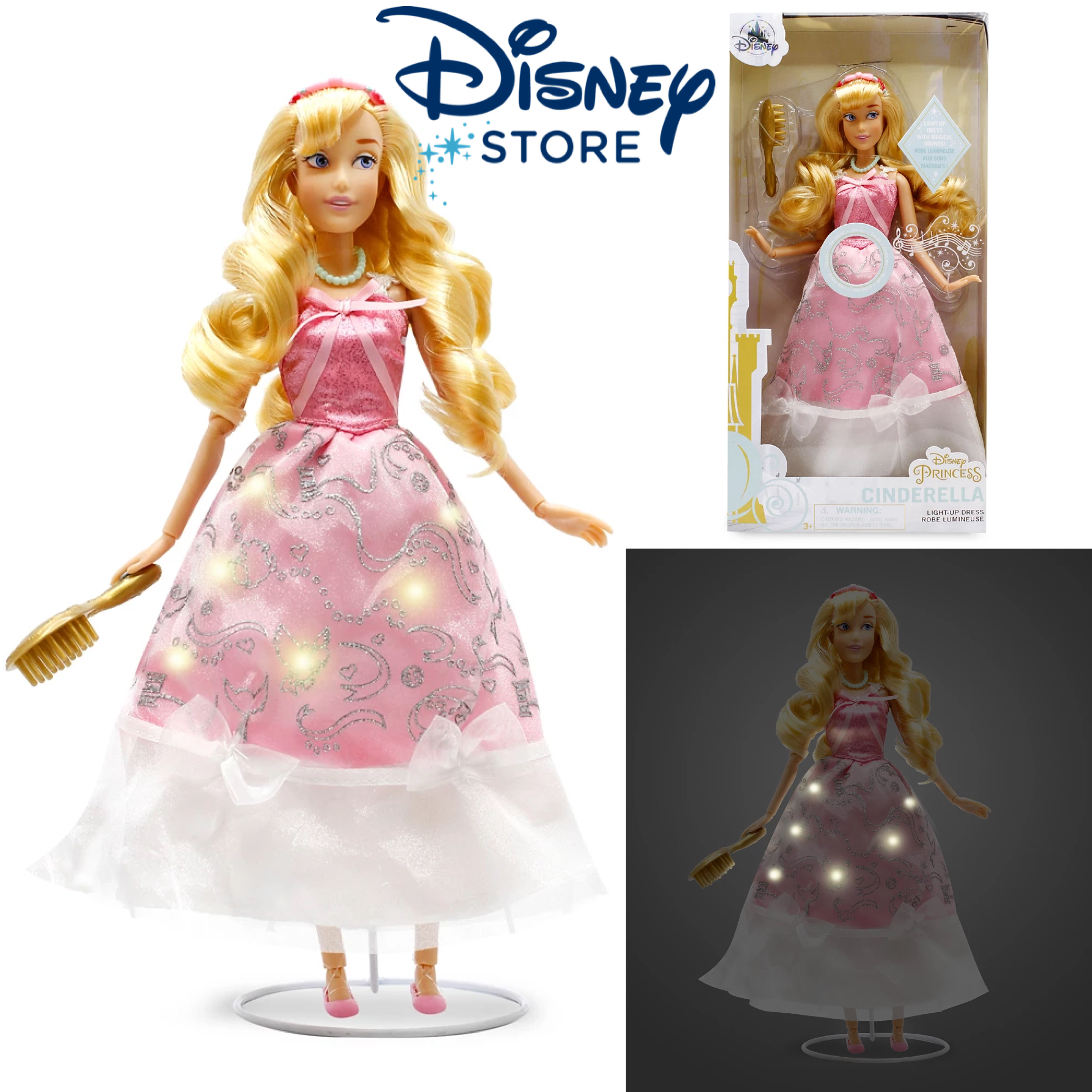 ลิขสิทธิ์แท้จาก Shopdisney USA ตุ๊กตาเจ้าหญิง Cinderella Premium Doll with Light-Up Dress 11'' ราคา 1090 บาท