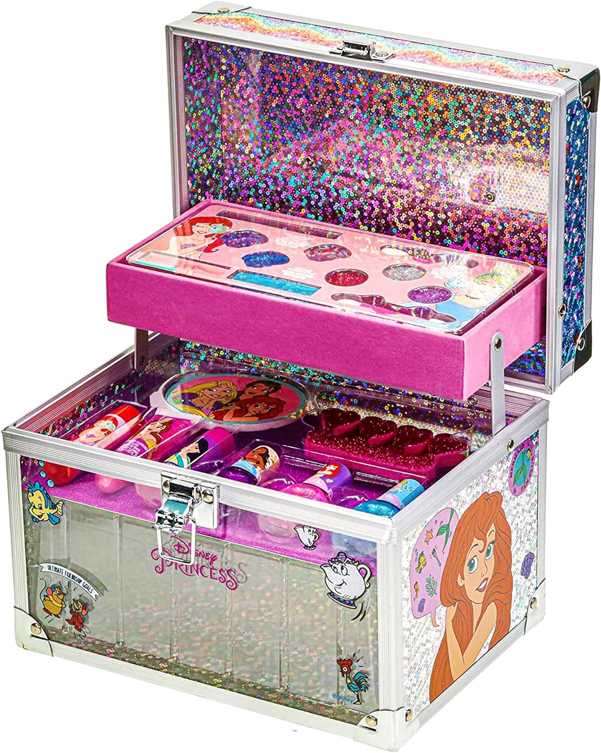 นำเข้า🇺🇸 💯Disney Princess Train Case Girls Beauty Set, ชุดแต่งหน้าสําหรับเด็กสําหรับเด็กผู้หญิง ราคา1990 บาท