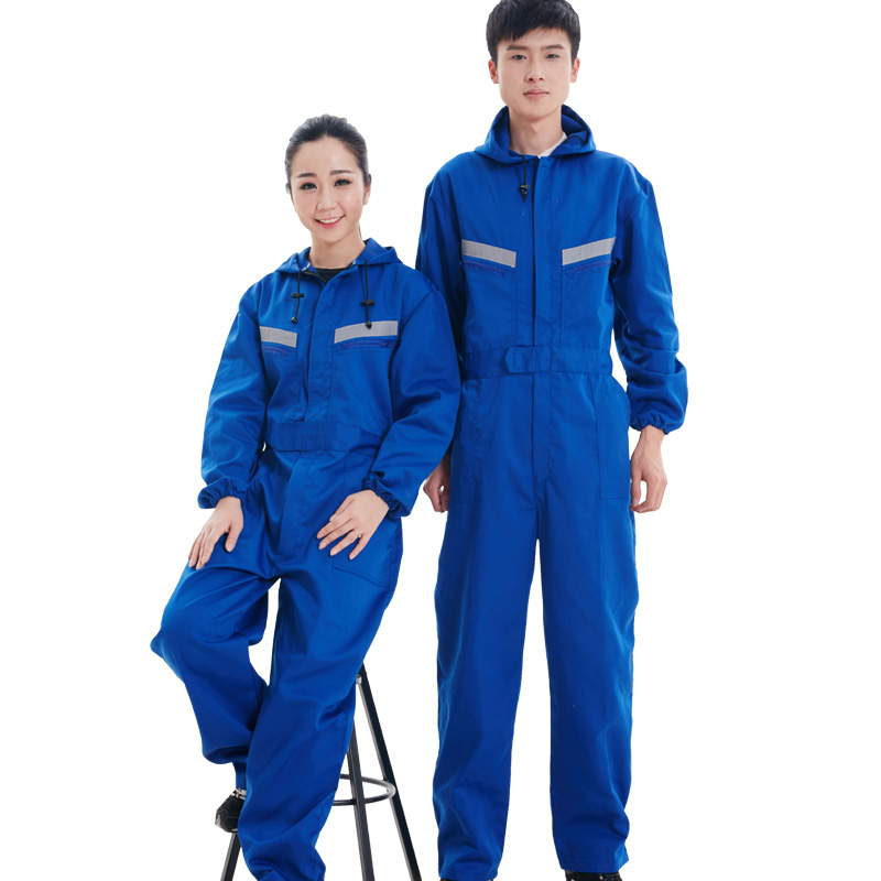 ฺB6203004 ชุดหมีช่างวิศวกรรมช่างไฟฟ้าอุตาสาหกรรมช่างก่อสร้างช่างประปาช่างยนตร์ซ่อมเครื่องแขนยาว สีภาพ S-4XL B6203004 ชุด