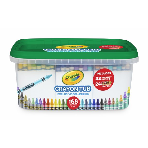 ใหม่!! สุดคุ้ม สีเทียนระบายสี 168 แท่ง ปลอดสารพิษกล่องใหญ่ Crayola Crayon and Storage Tub, 168 Crayons ราคา 1,090 บาท